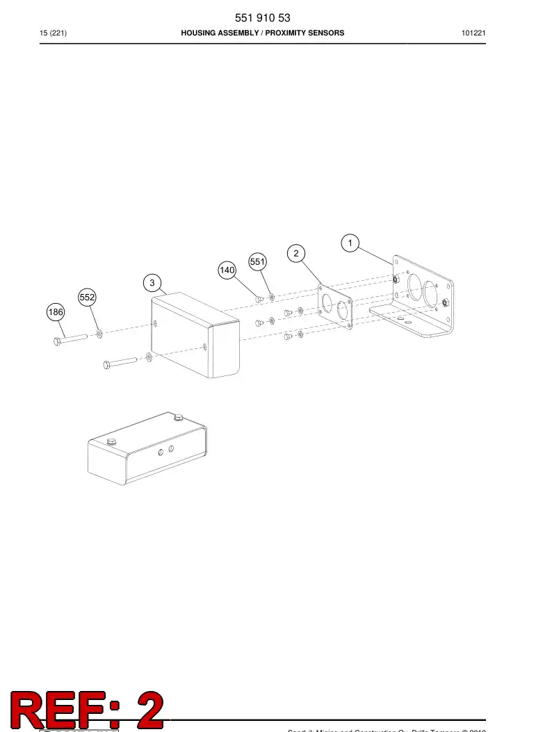 55191058 551 910 58 Plate - Sandvik Technical Drawing
