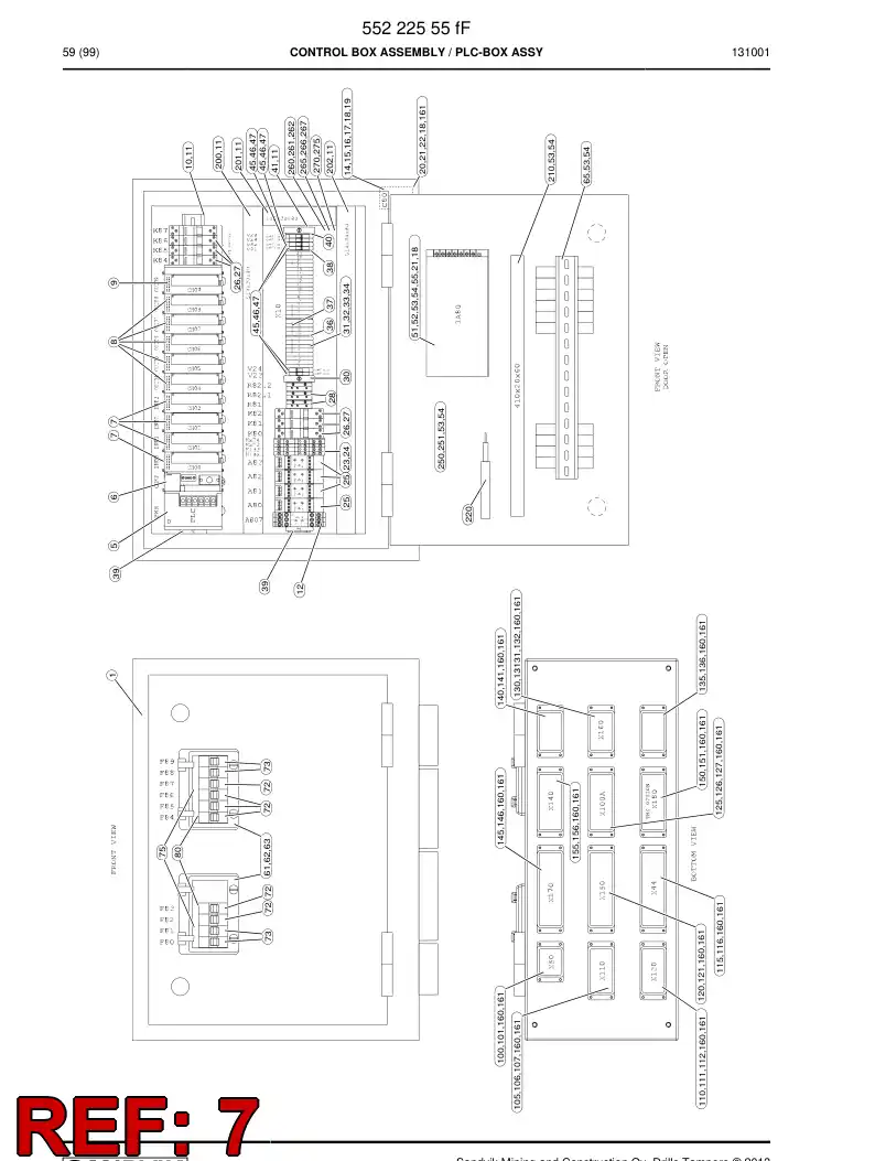 55191062 551 910 62 Module, PLC - Sandvik Technical Drawing