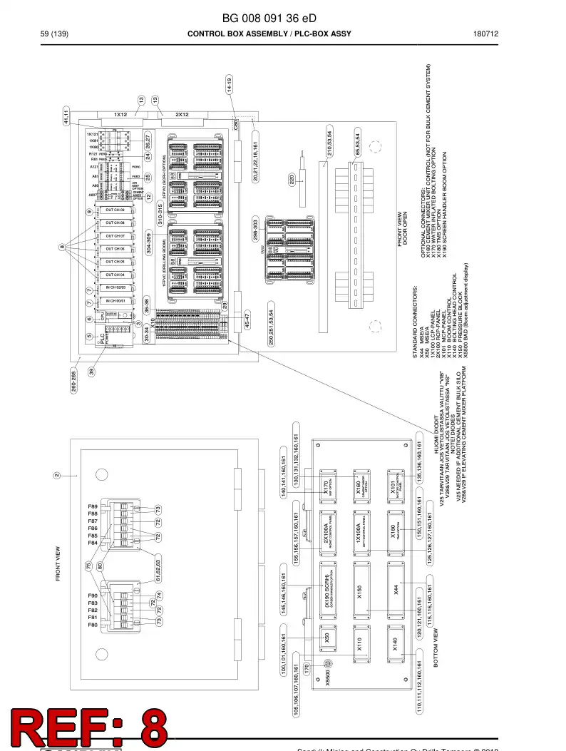 55191063 551 910 63 Module, PLC - Sandvik Technical Drawing