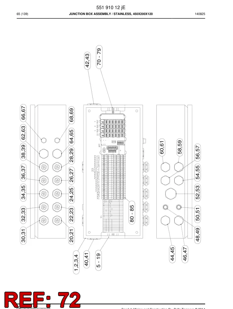 55191066 551 910 66 Module, PLC - Sandvik Technical Drawing
