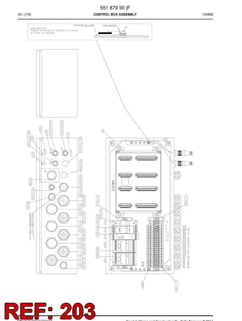 55191095 551 910 95 Resistor - Sandvik Technical Drawing