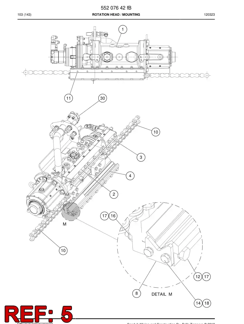 55191167 551 911 67 Fastener, Chain - Sandvik Technical Drawing