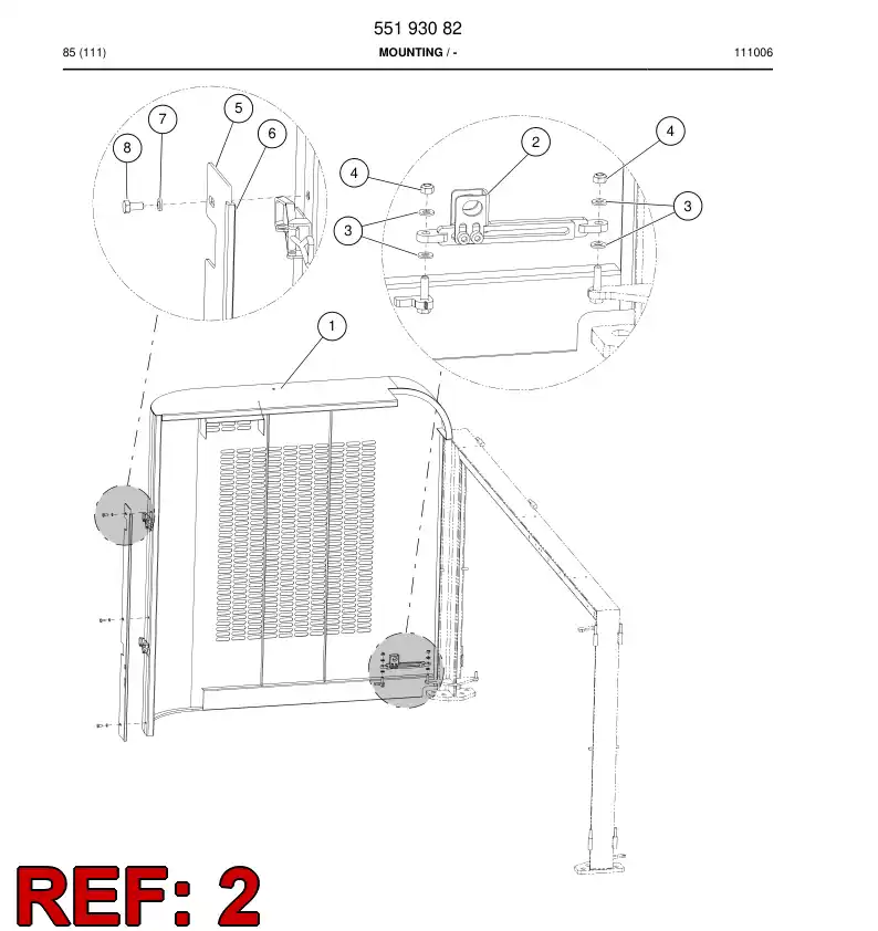 55191254 551 912 54 LATCH - Sandvik Technical Drawing