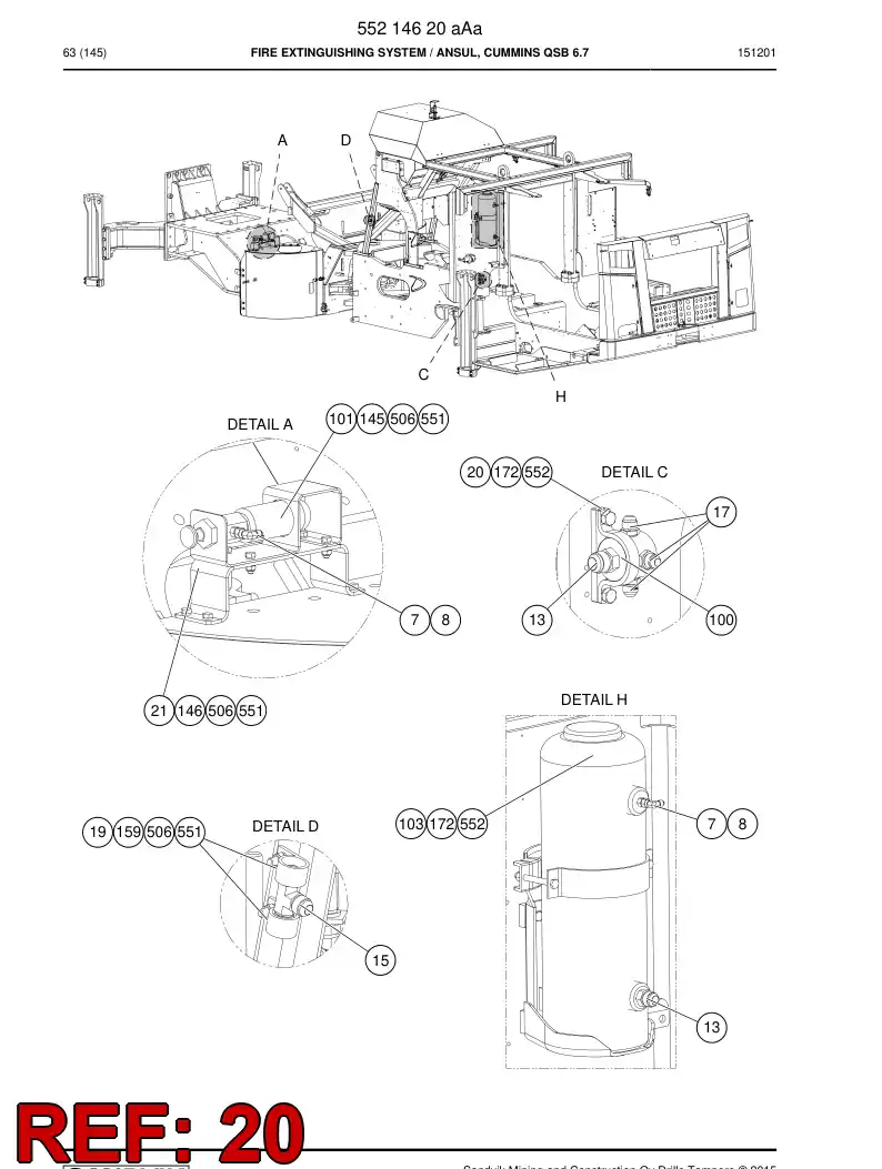 55191266 551 912 66 Plate - Sandvik Technical Drawing