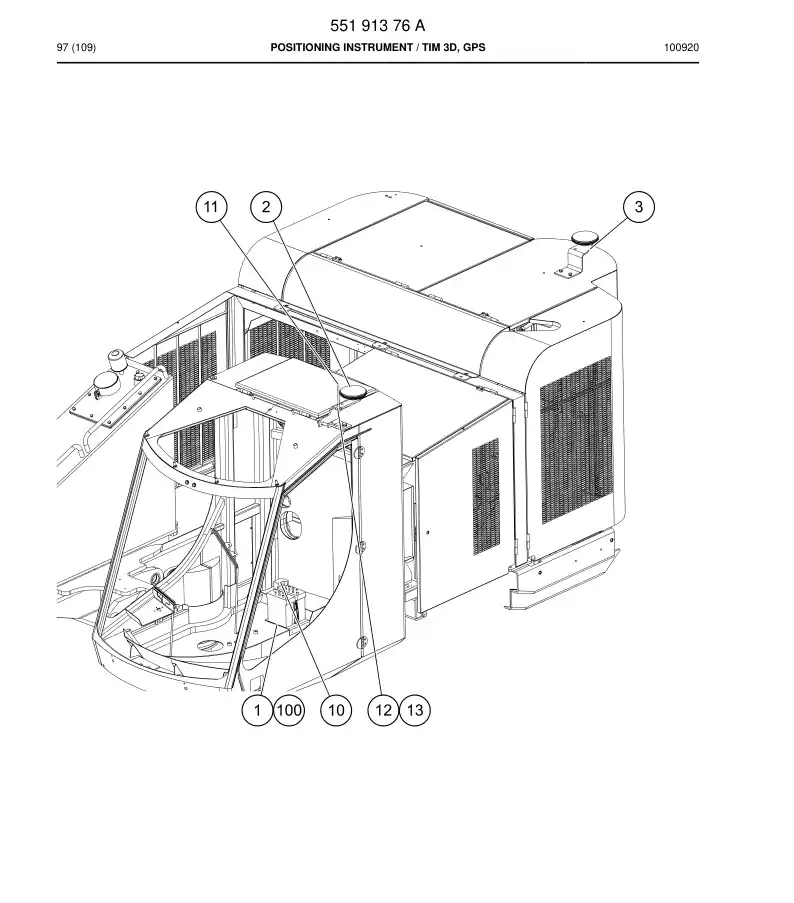 55191376 551 913 76 POSITIONING INSTRUMENT - Sandvik Technical Drawing