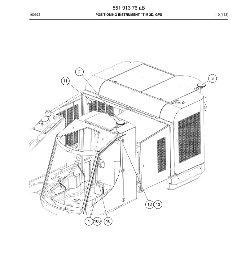 55191376a 551 913 76a POSITIONING INSTRUMENT - Sandvik Technical Drawing