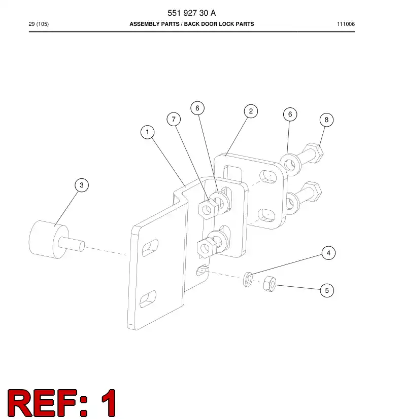 55191387 551 913 87 Mounting plate - Sandvik Technical Drawing