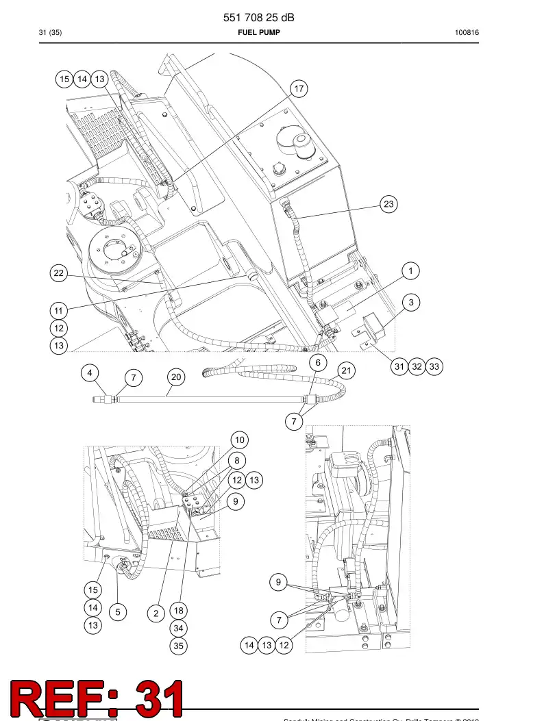 55191486 551 914 86 Mounting bracket - Sandvik Technical Drawing