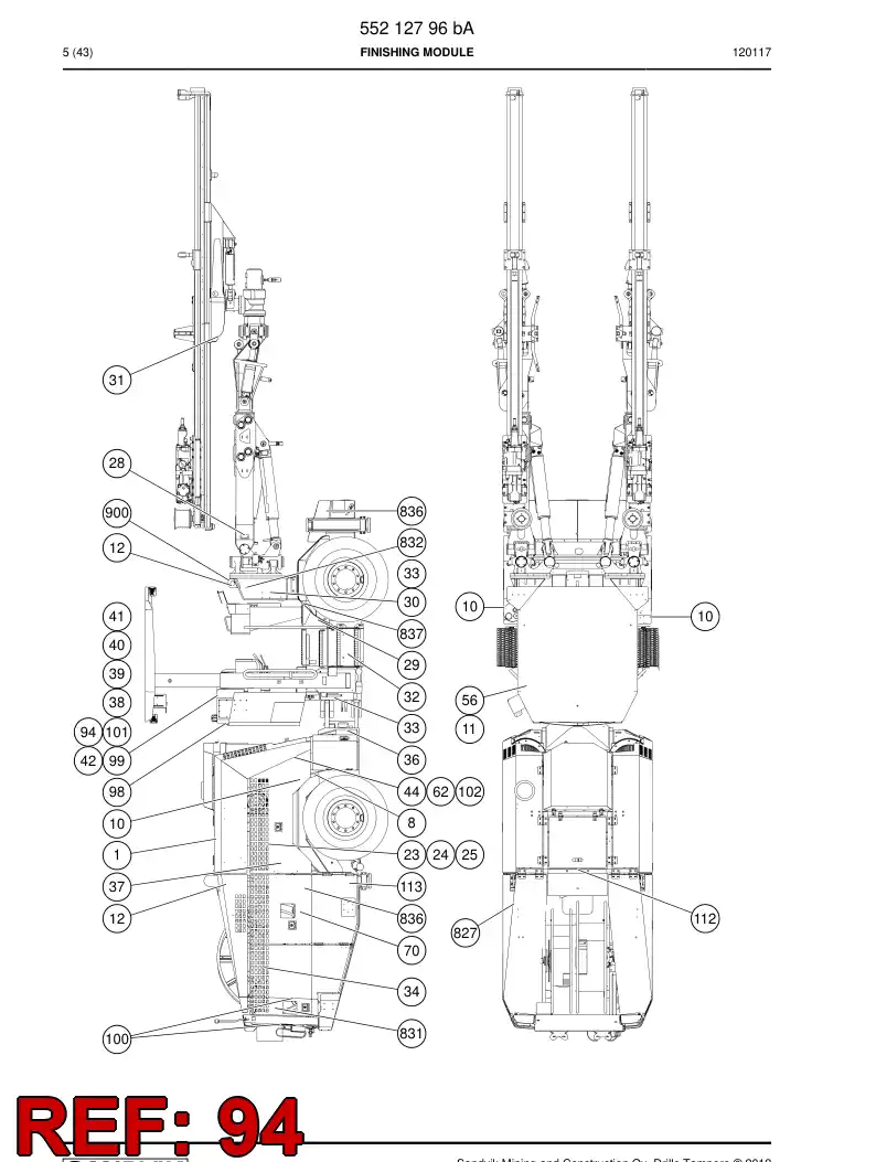 55191580 551 915 80 Sign - Sandvik Technical Drawing
