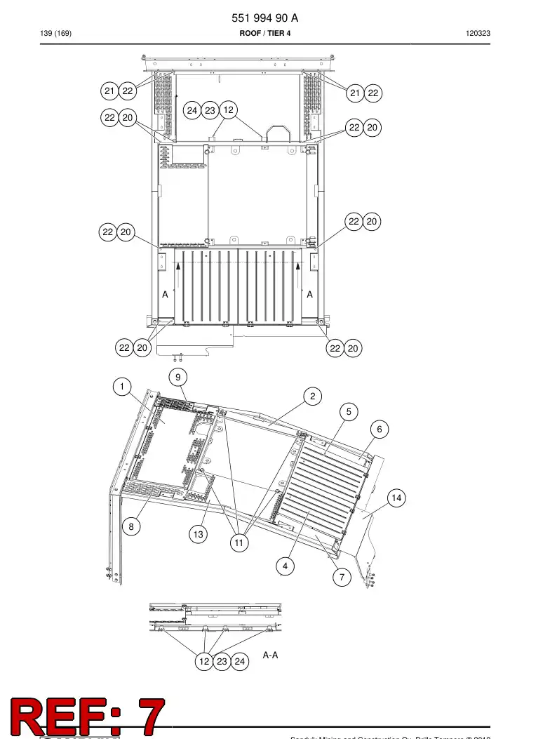 55191596 551 915 96 Cover - Sandvik Technical Drawing