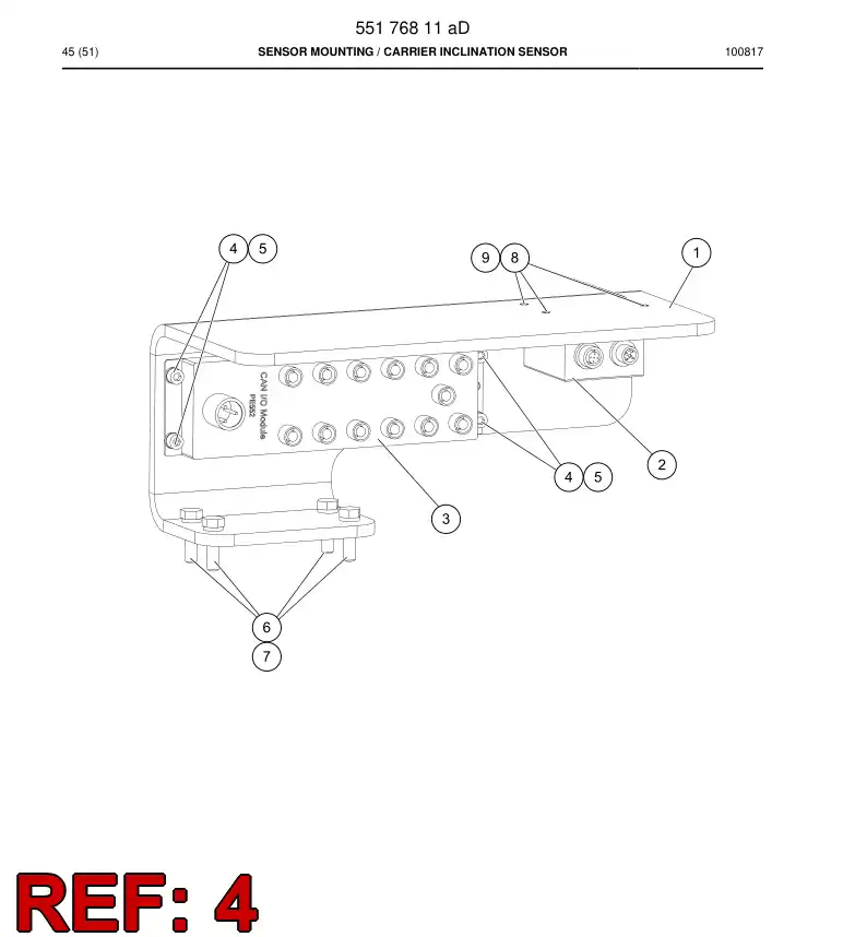 55191610 551 916 10 Plate - Sandvik Technical Drawing