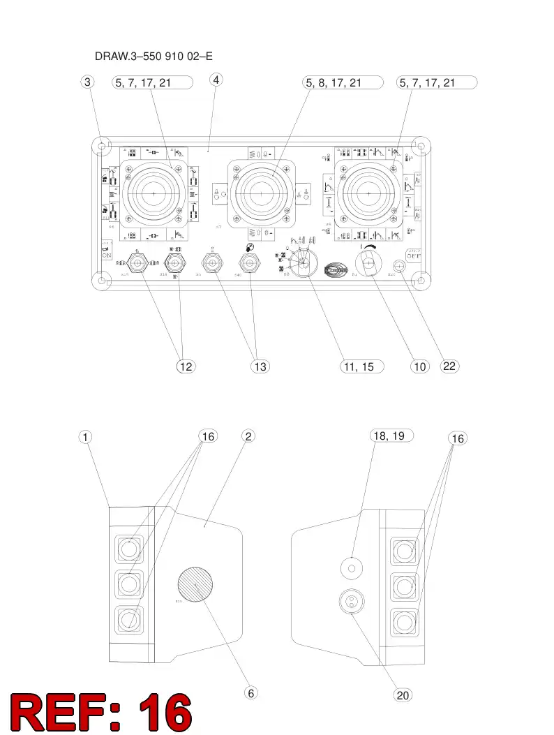 55191771 551 917 71 Push button - Sandvik Technical Drawing