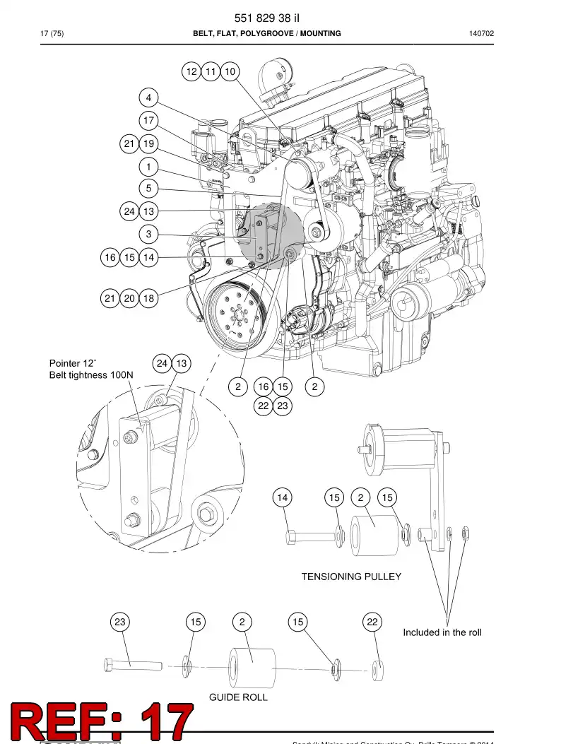 55191786 551 917 86 Bushing - Sandvik Technical Drawing