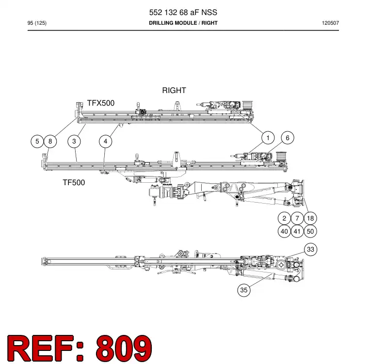 55191886b 551 918 86b Hosing - Sandvik Technical Drawing