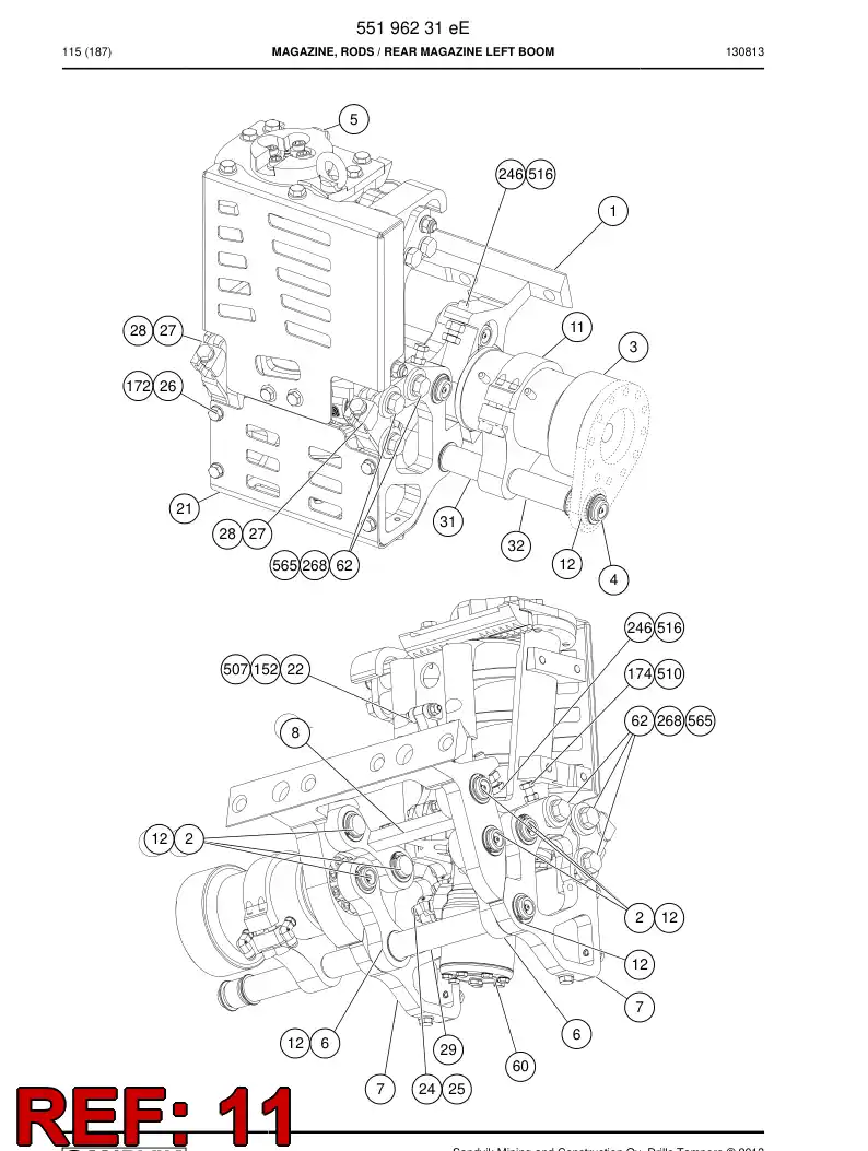 55191931 551 919 31 Clamp - Sandvik Technical Drawing
