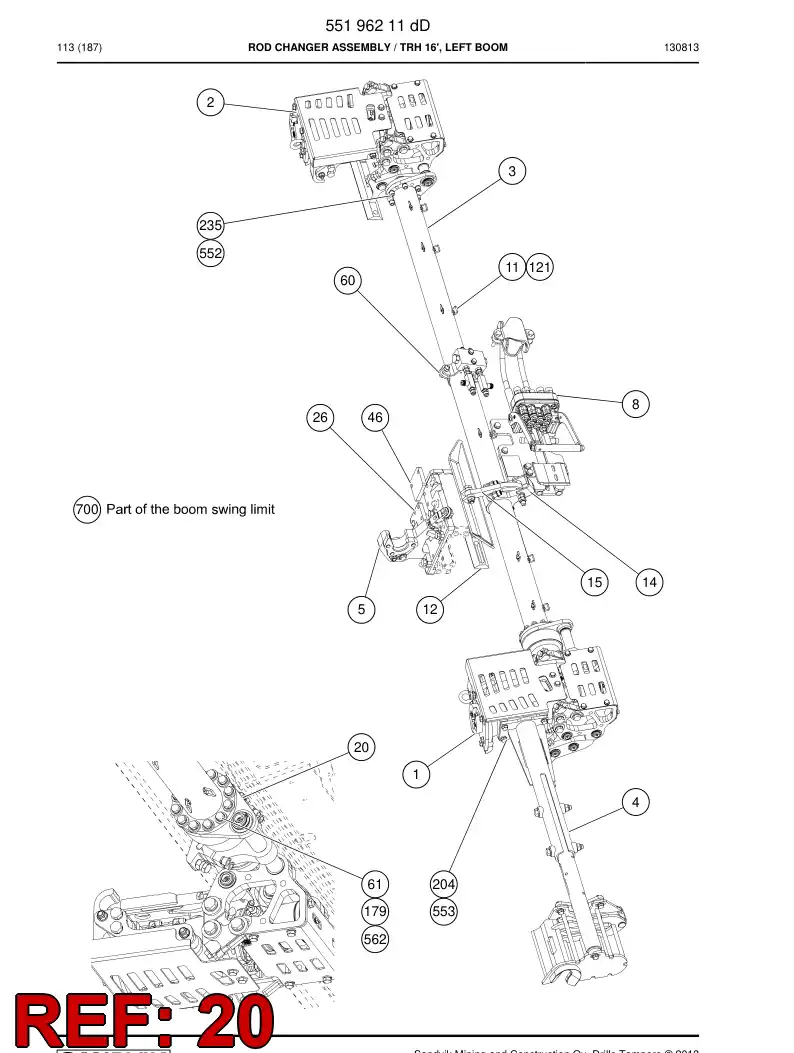 55191975a 551 919 75a Plate - Sandvik Technical Drawing