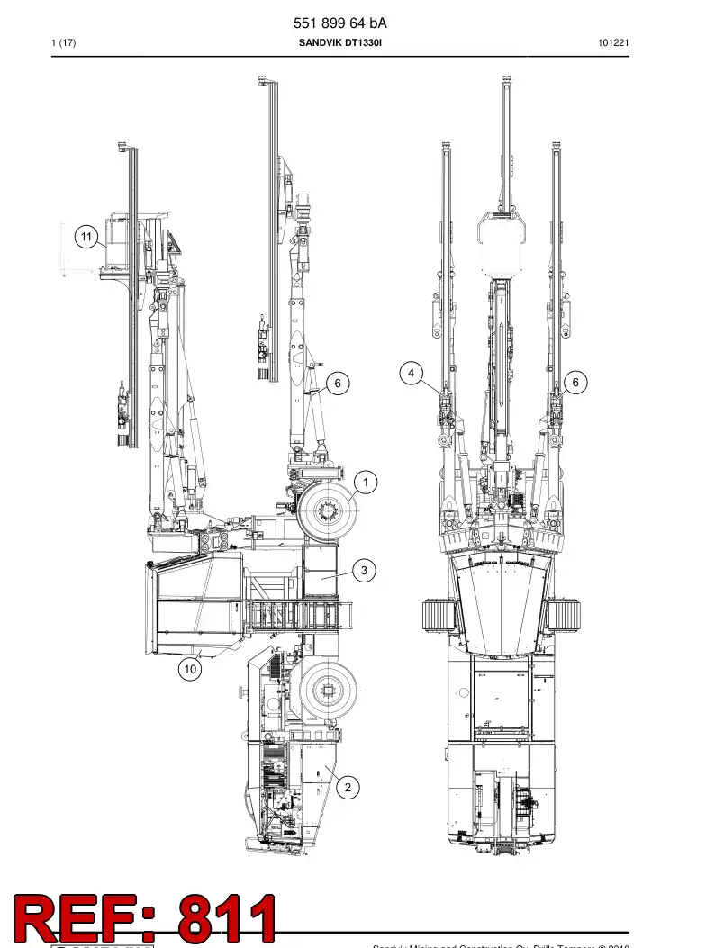 55192092a 551 920 92a HOSING - Sandvik Technical Drawing