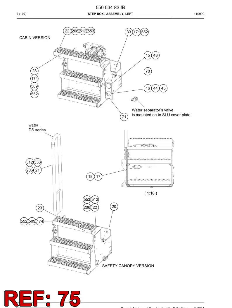 55192236 551 922 36 Square pipe - Sandvik Technical Drawing