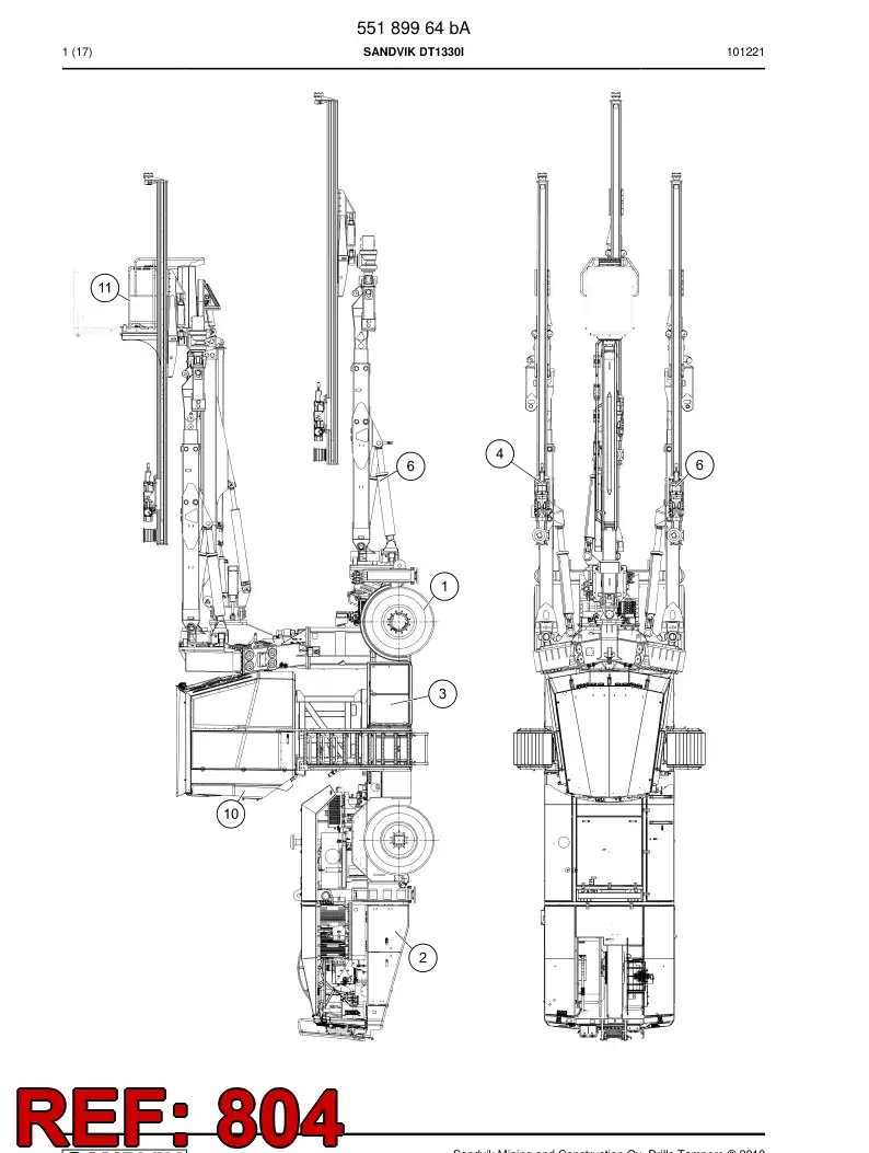55192265 551 922 65 Hosing - Sandvik Technical Drawing