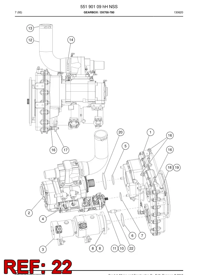 55192278a 551 922 78a Sensor - Sandvik Technical Drawing