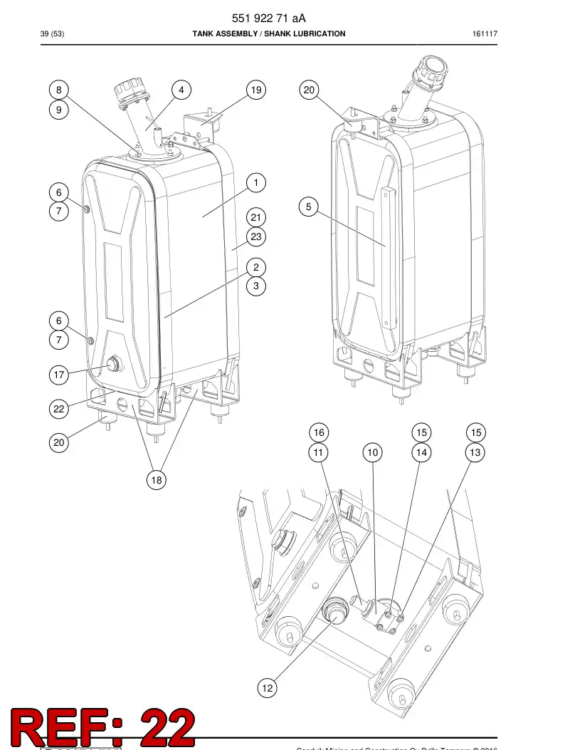 55192288 551 922 88 Rubber profile - Sandvik Technical Drawing