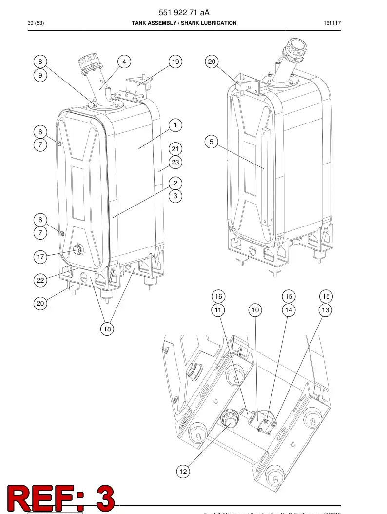 55192291 551 922 91 Rubber profile - Sandvik Technical Drawing
