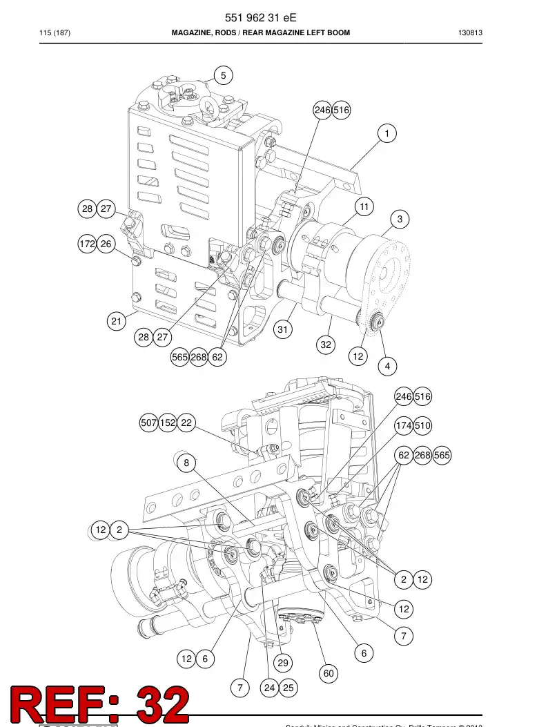 55192307a 551 923 07a Pipe - Sandvik Technical Drawing