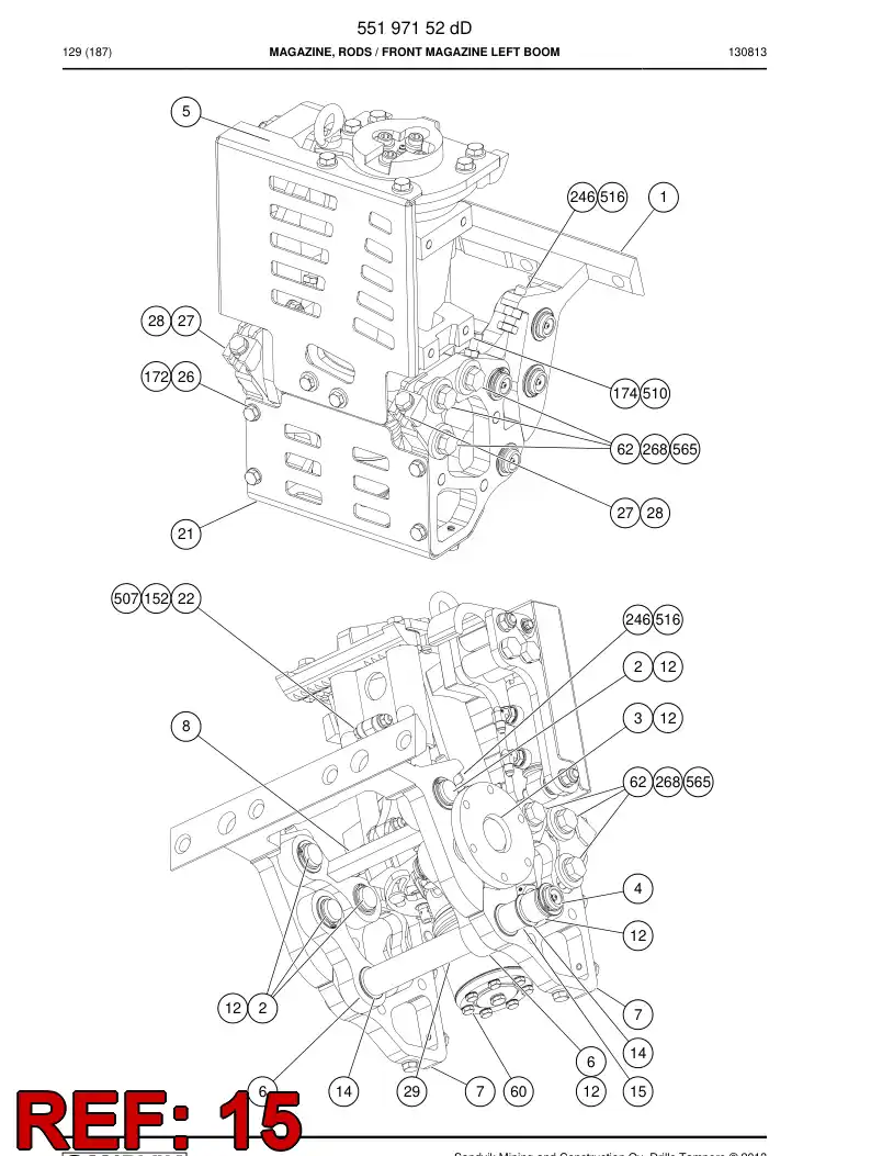 55192309a 551 923 09a Pipe - Sandvik Technical Drawing