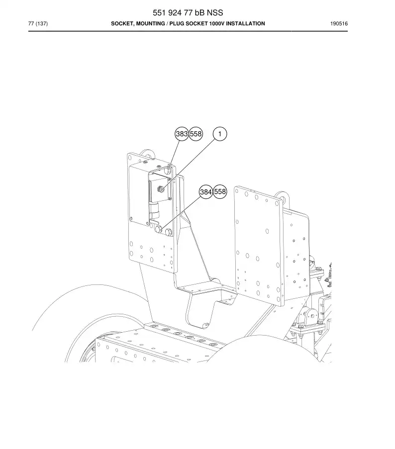 55192477b 551 924 77b Socket, Mounting - Sandvik Technical Drawing