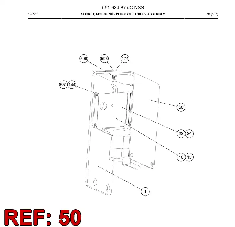 55192484 551 924 84 Rubber sheet - Sandvik Technical Drawing
