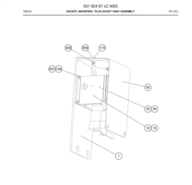 55192487c 551 924 87c Socket, Mounting - Sandvik Technical Drawing