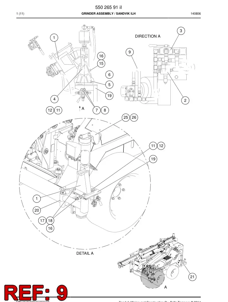 55192521 551 925 21 Pipe - Sandvik Technical Drawing