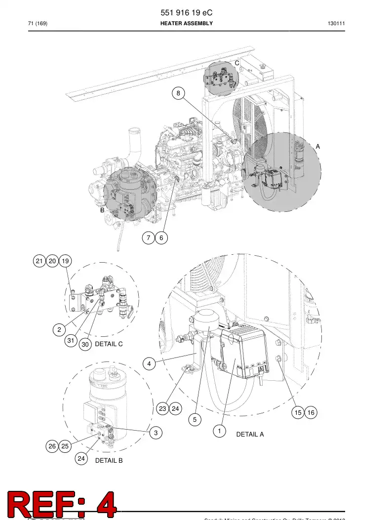 55192532 551 925 32 Supporting block - Sandvik Technical Drawing