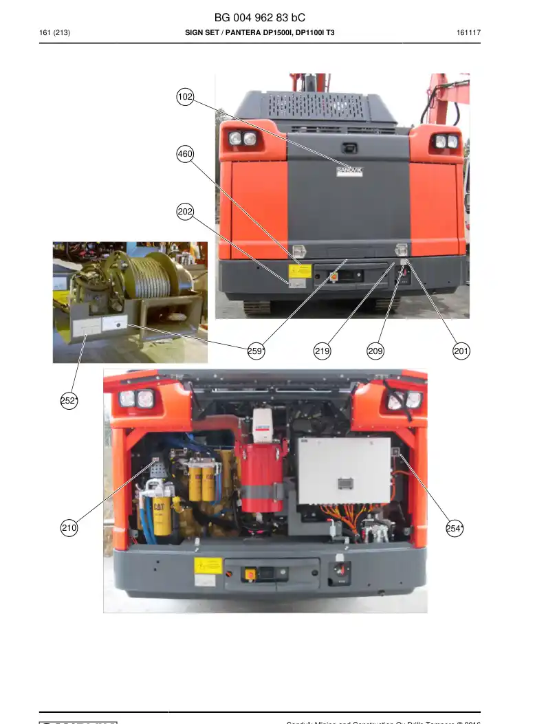55192551 551 925 51 Label, Instruction - Sandvik Technical Drawing