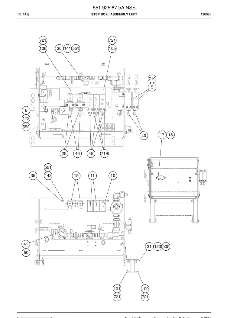 55192587b 551 925 87b Step Box - Sandvik Technical Drawing