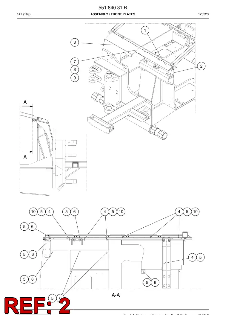 55192614 551 926 14 Plate - Sandvik Technical Drawing