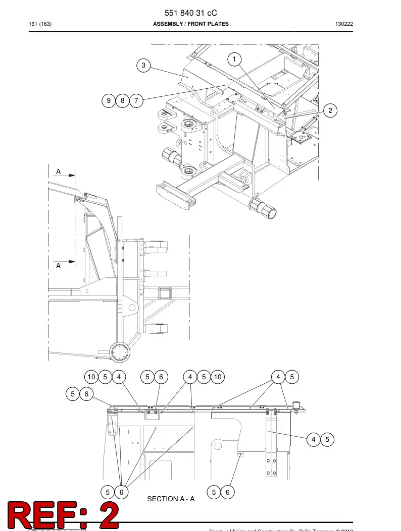 55192614a 551 926 14a Plate - Sandvik Technical Drawing