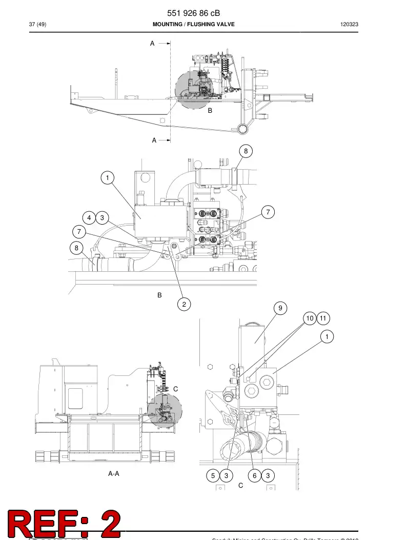 55192688 551 926 88 Welding assembly - Sandvik Technical Drawing