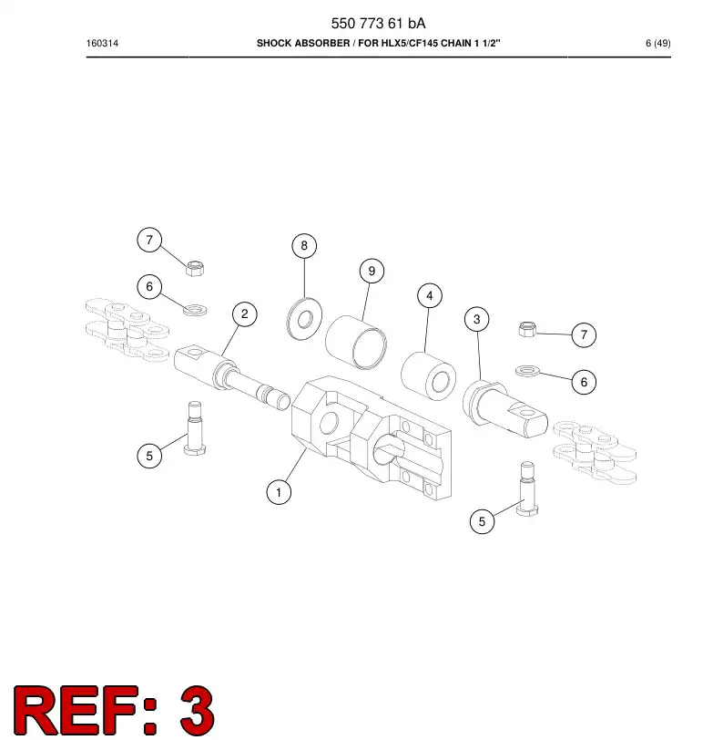 55192699 551 926 99 Shaft - Sandvik Technical Drawing