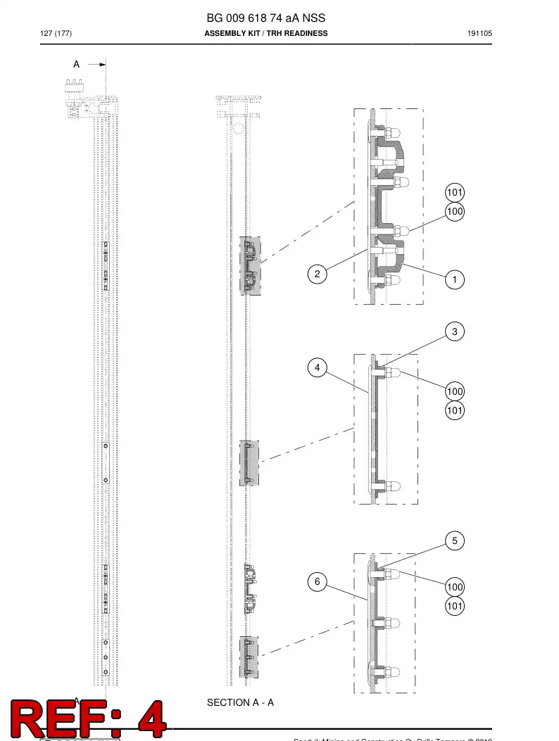 55192707a 551 927 07a Bracket - Sandvik Technical Drawing