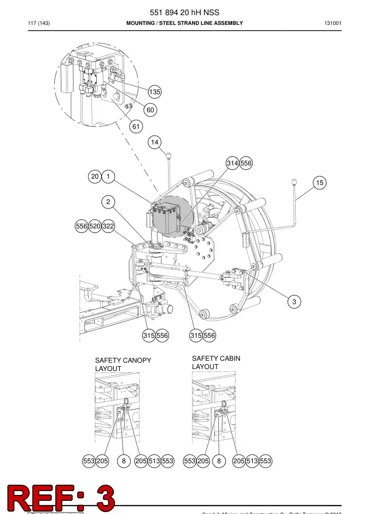55192738 551 927 38 Spacer - Sandvik Technical Drawing