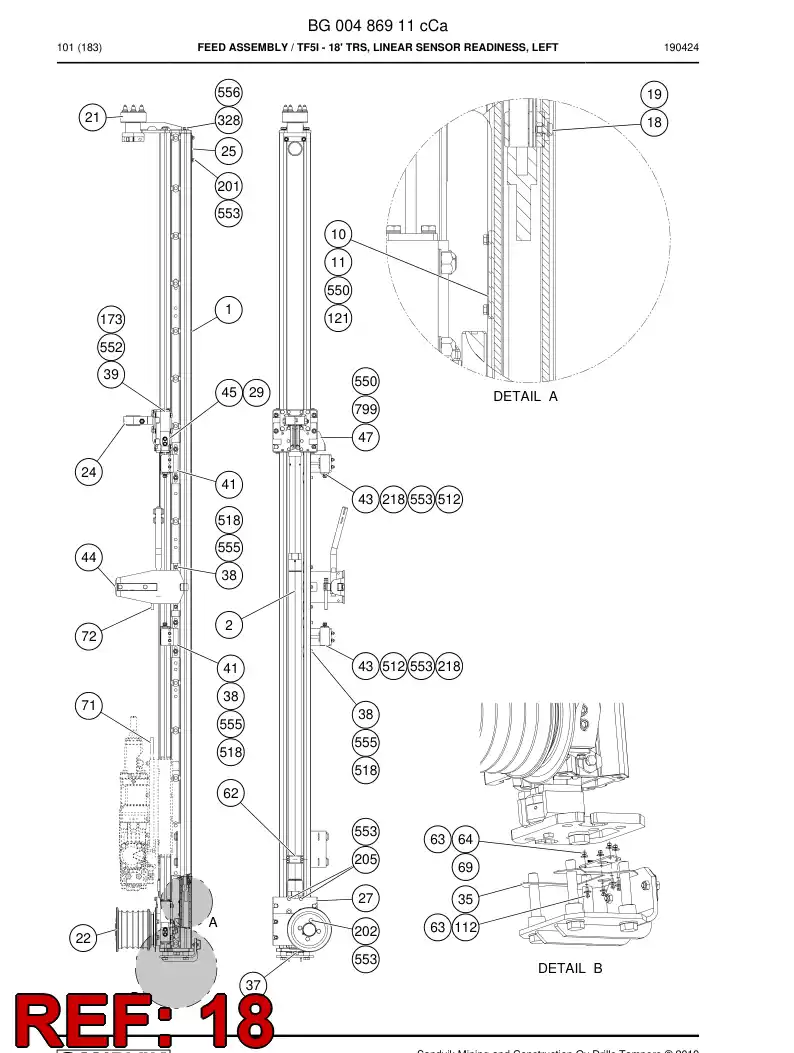 55192753 551 927 53 Screw, Hexagon Head - Sandvik Technical Drawing