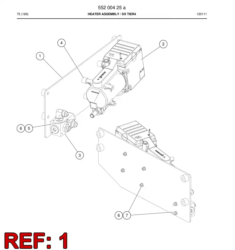 55192764 551 927 64 Support, Mounting - Sandvik Technical Drawing