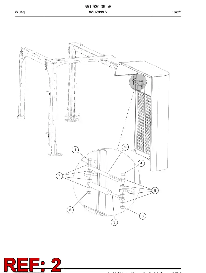 55192832b 551 928 32b Latch - Sandvik Technical Drawing