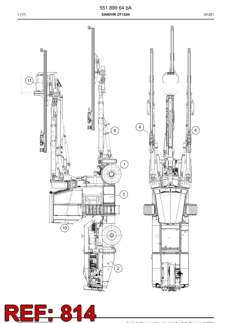 55192996a 551 929 96a HOSING - Sandvik Technical Drawing
