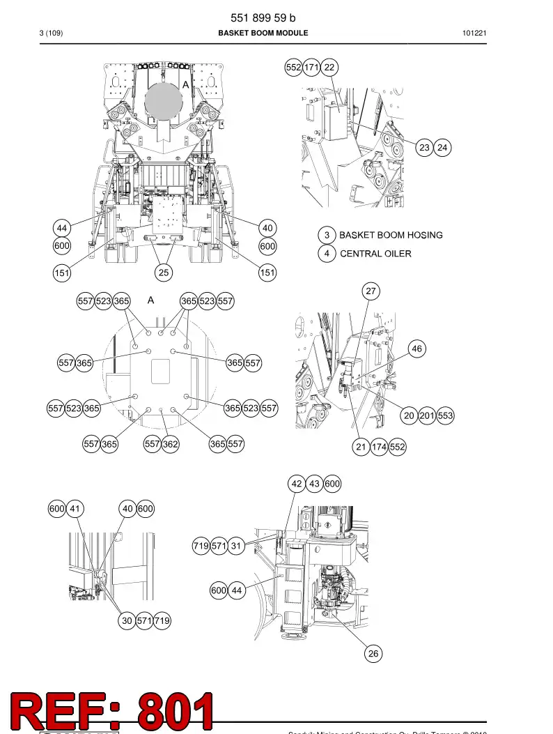 55192997 551 929 97 HOSING - Sandvik Technical Drawing