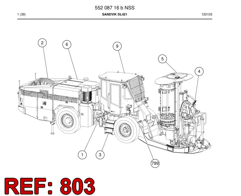 55193010d 551 930 10d HOSING - Sandvik Technical Drawing
