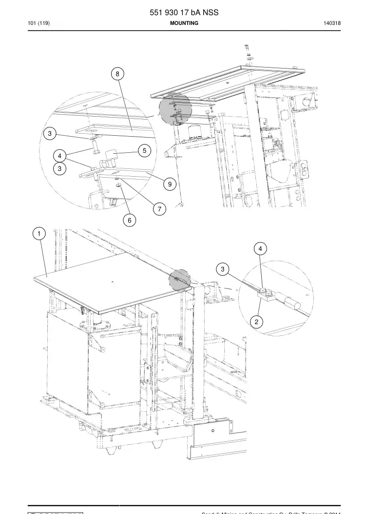 55193017b 551 930 17b Mounting - Sandvik Technical Drawing