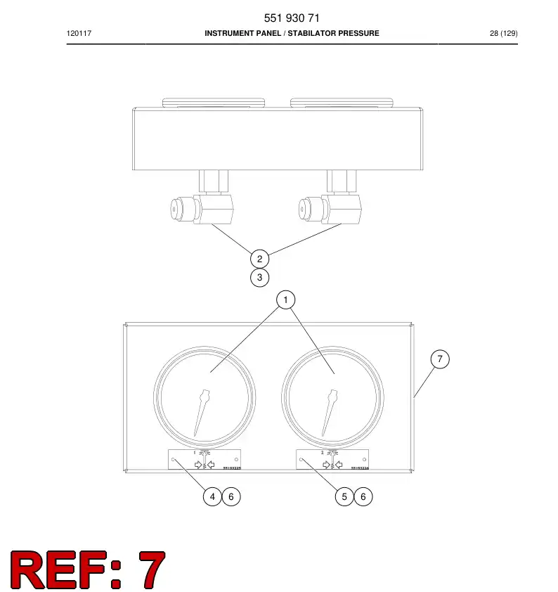 55193072 551 930 72 Plate - Sandvik Technical Drawing