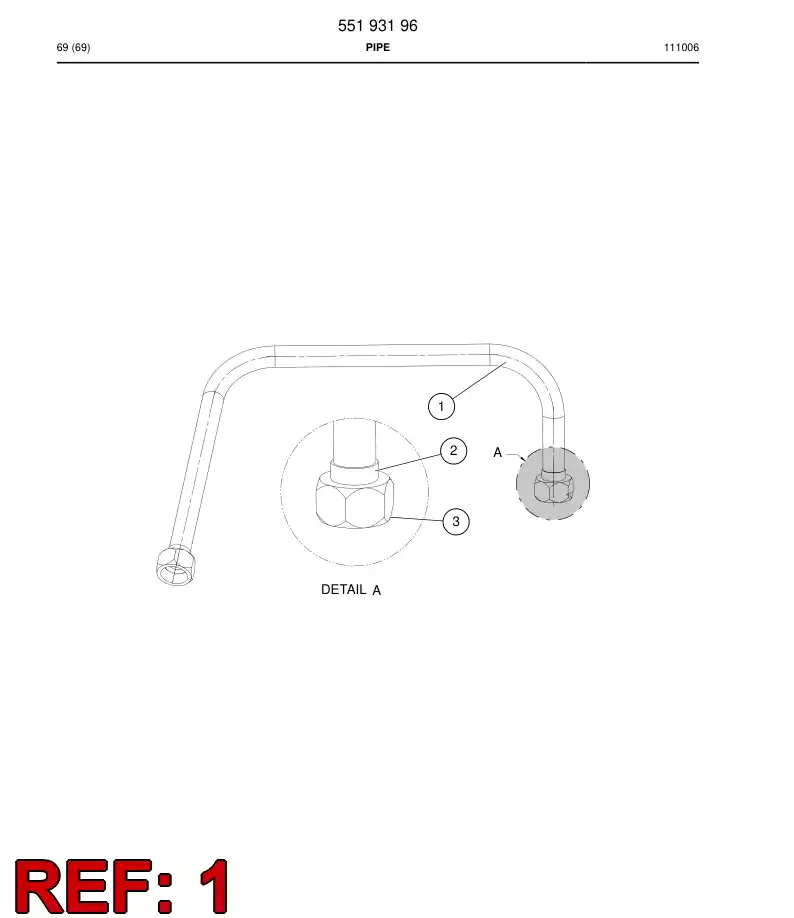 55193191 551 931 91 Pipe - Sandvik Technical Drawing